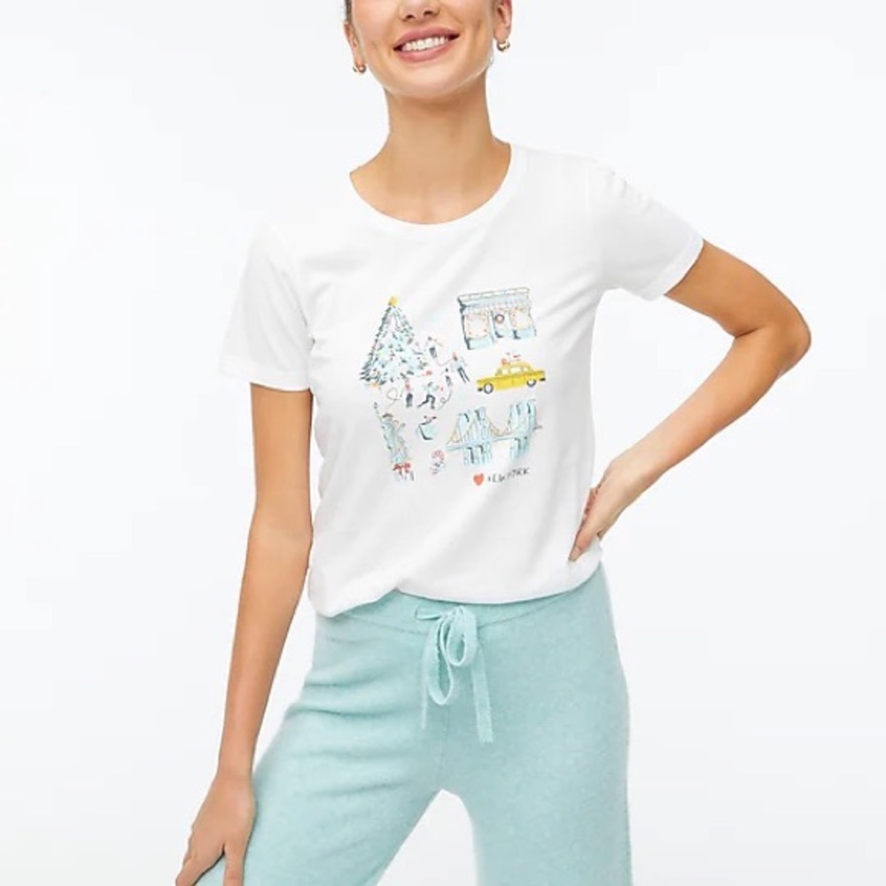 J. Crew NY Holiday Graphic T - NWT - M and L Available